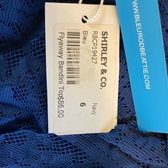 BLEU ROD BEATTIE BLUE LACEY FLYAWAY BANDINI. NEW WITH TAGS - Picture 7 of 8